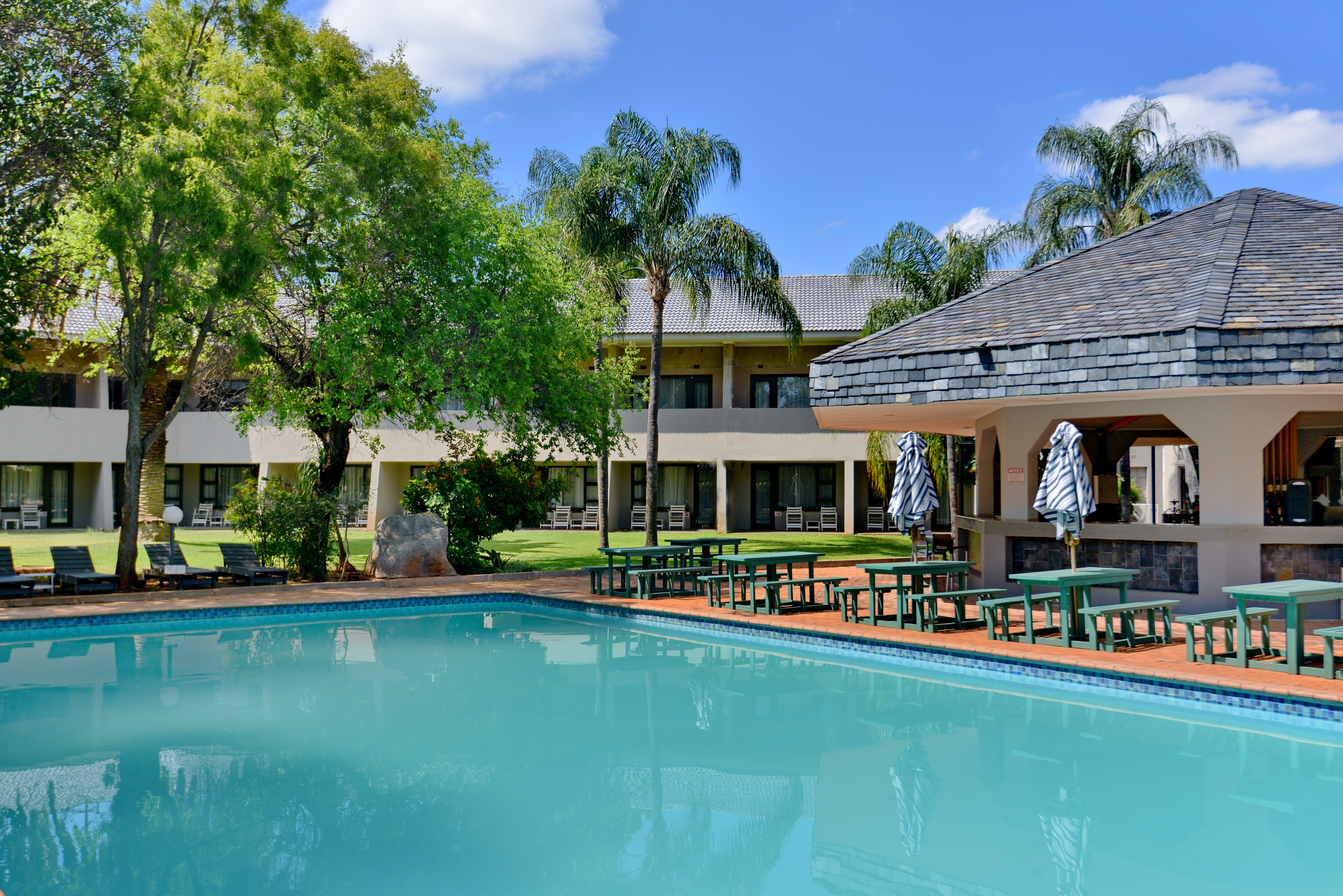 Swimming pool at Sundown Country Estate family resort near Sun City