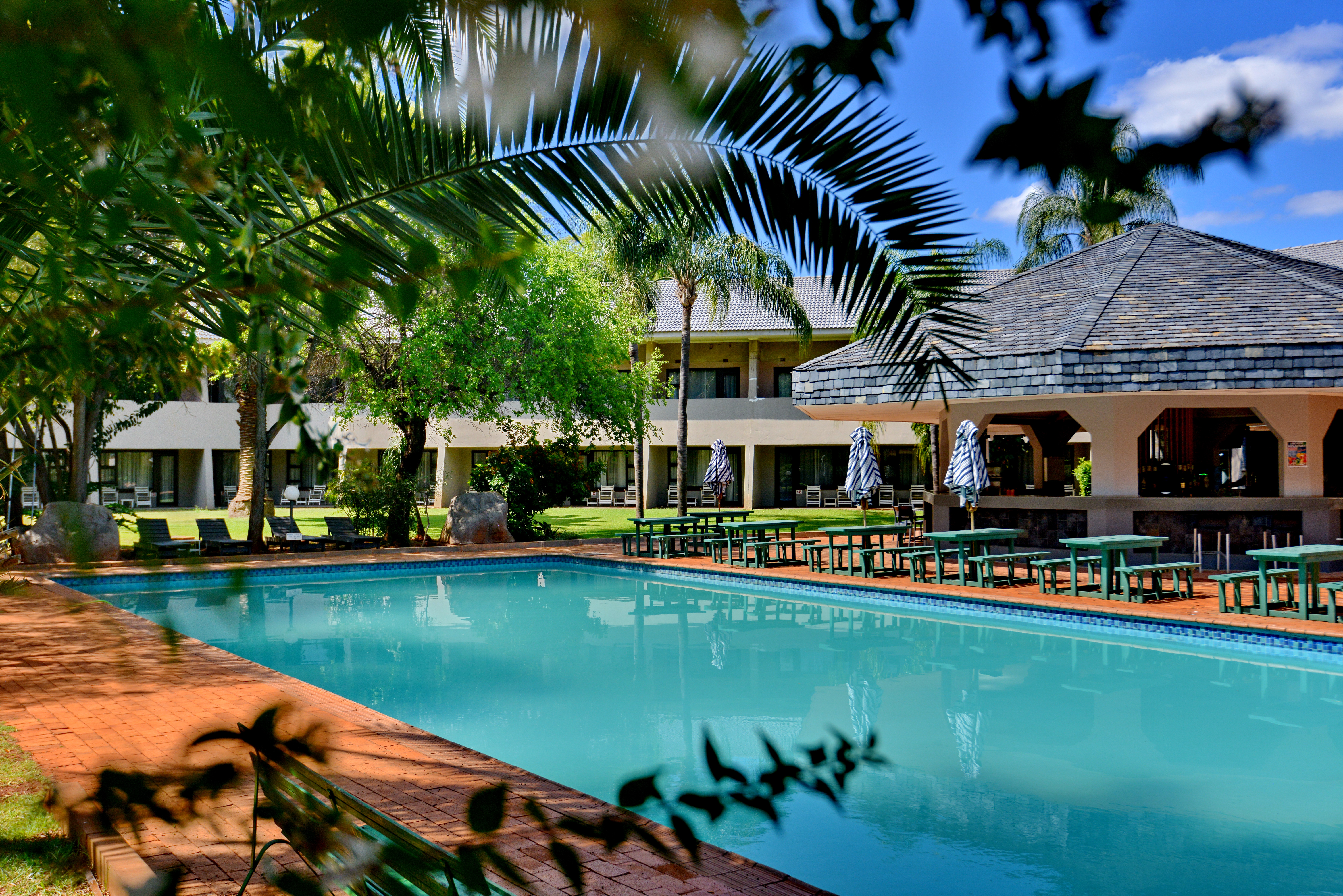 Swimming pool at Sundown Country Estate family resort near Sun City