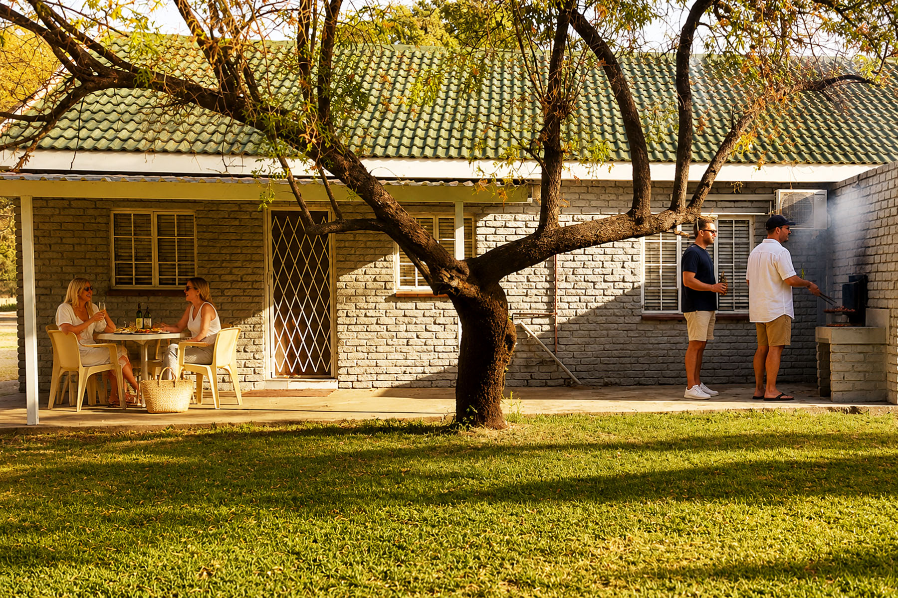 Braai and outdoor social time at Sundown self-catering chalets