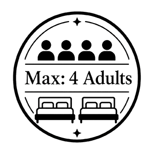 Maximum Occupancy 4 Adults Two-Bedroom Chalet