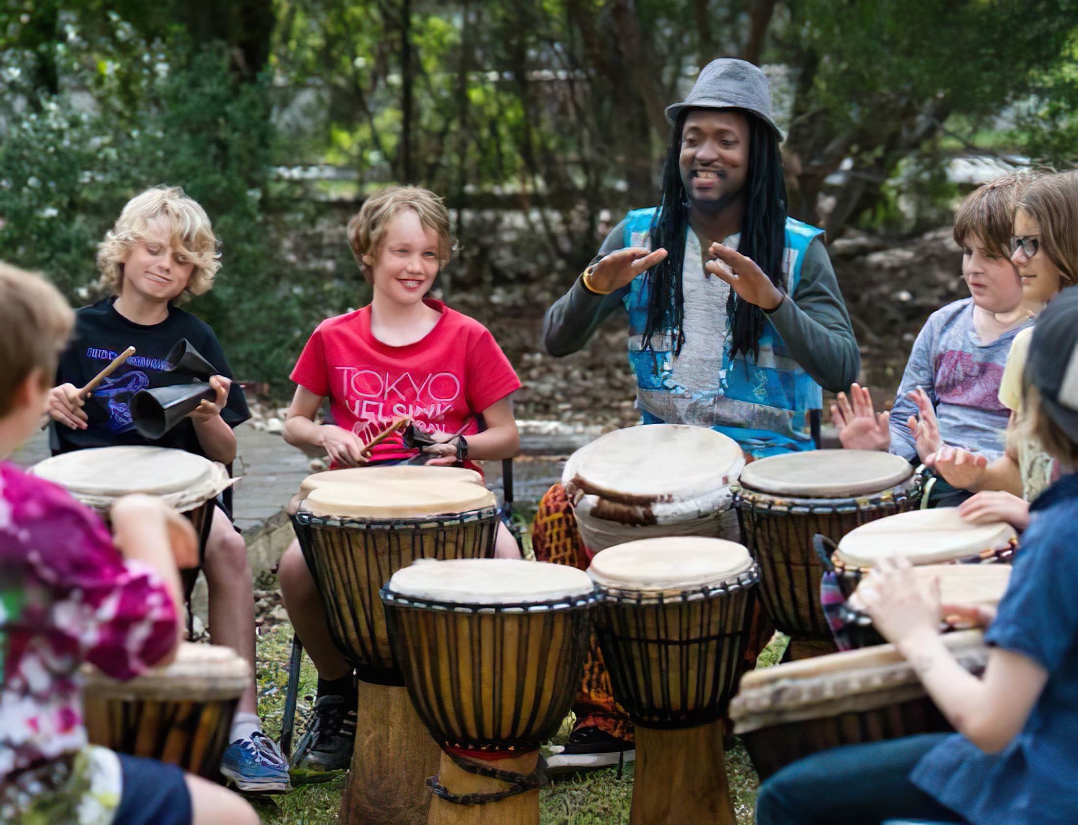 African drumming activity at Sundown near Sun City