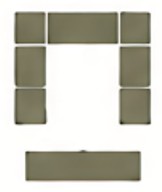 U-shape table setup icon