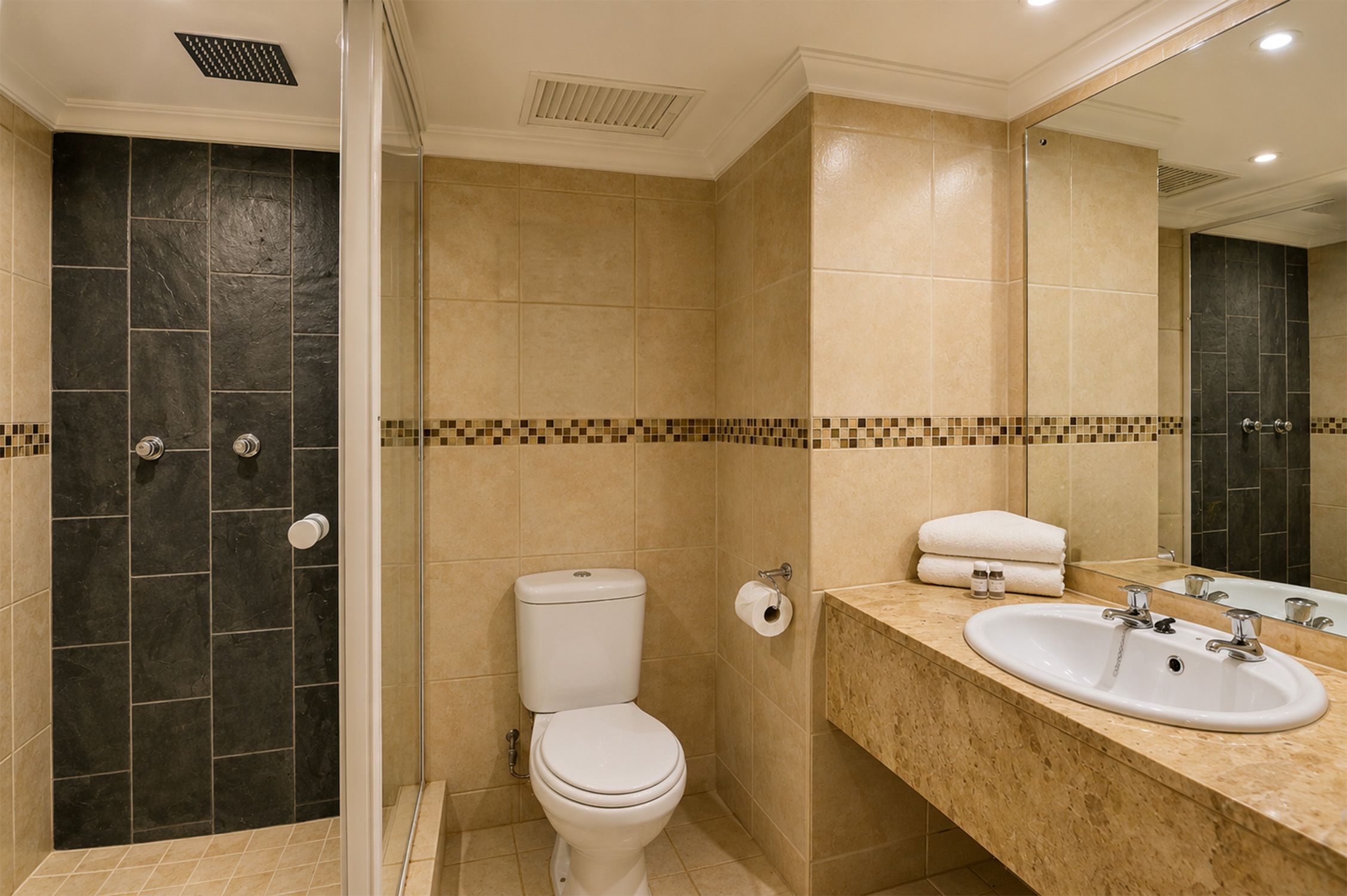 Executive Double Room bathroom at Sundown Country Estate near Sun City