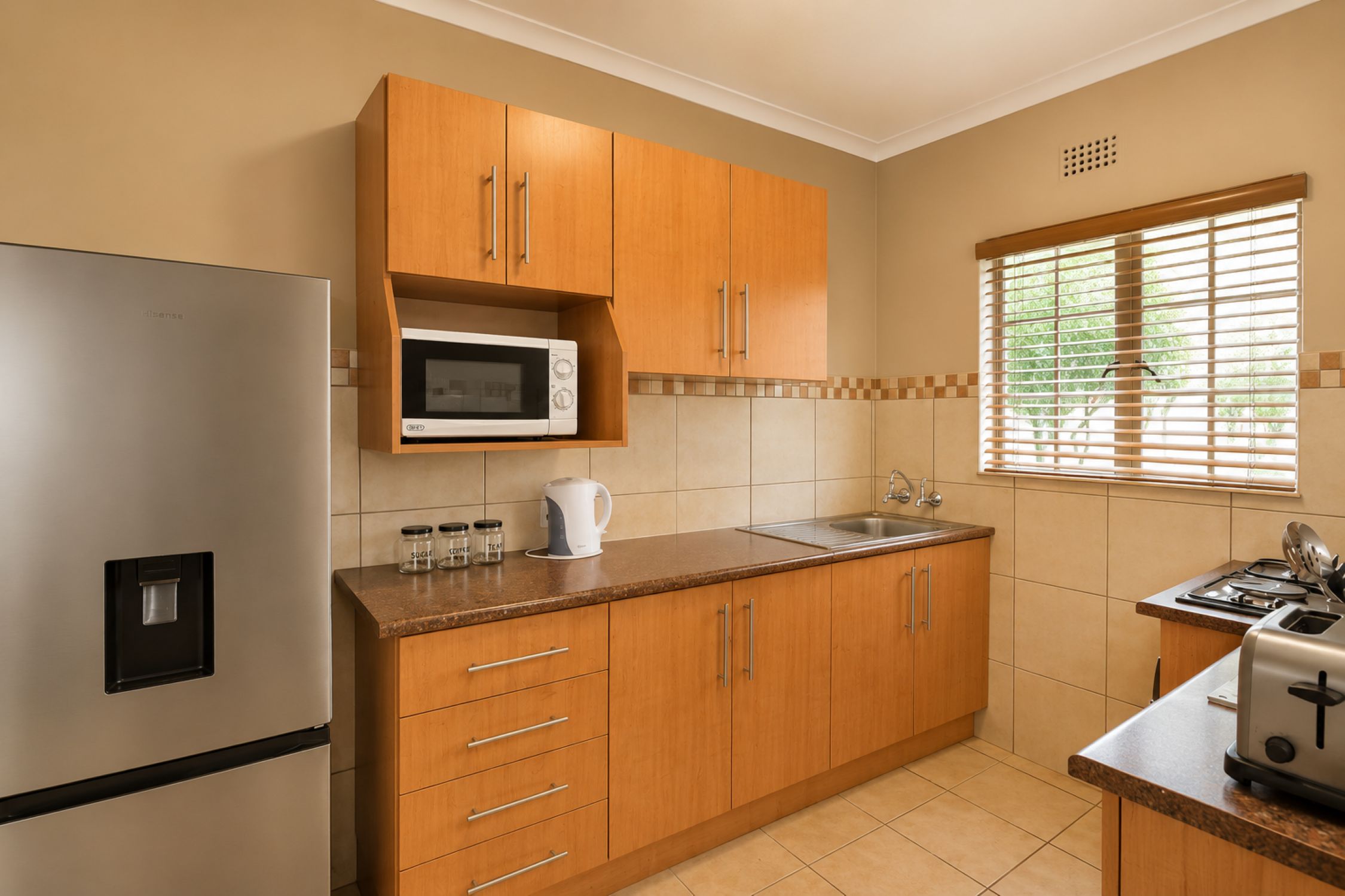 Executive Two-Bedroom Chalet kitchen facilities near Sun City