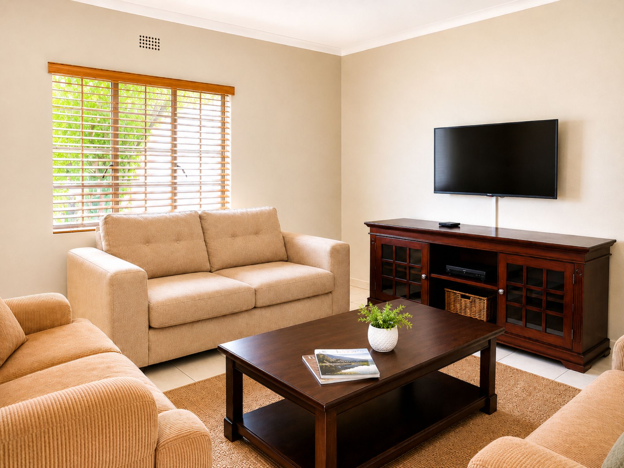 Executive Two-Bedroom Chalet lounge near Sun City and Pilanesberg