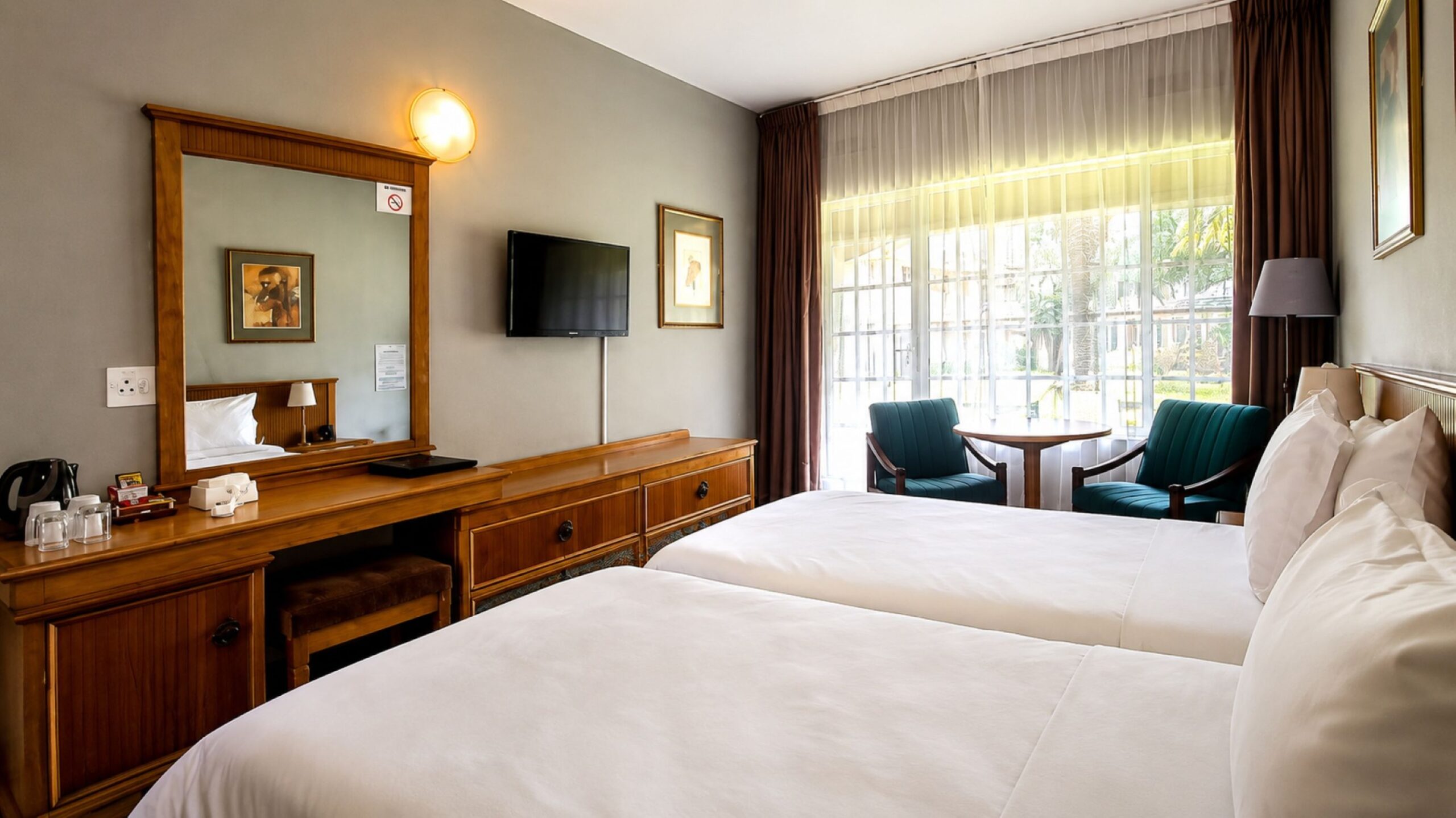Hotel room with separate beds near Sun City at Sundown Country Estate