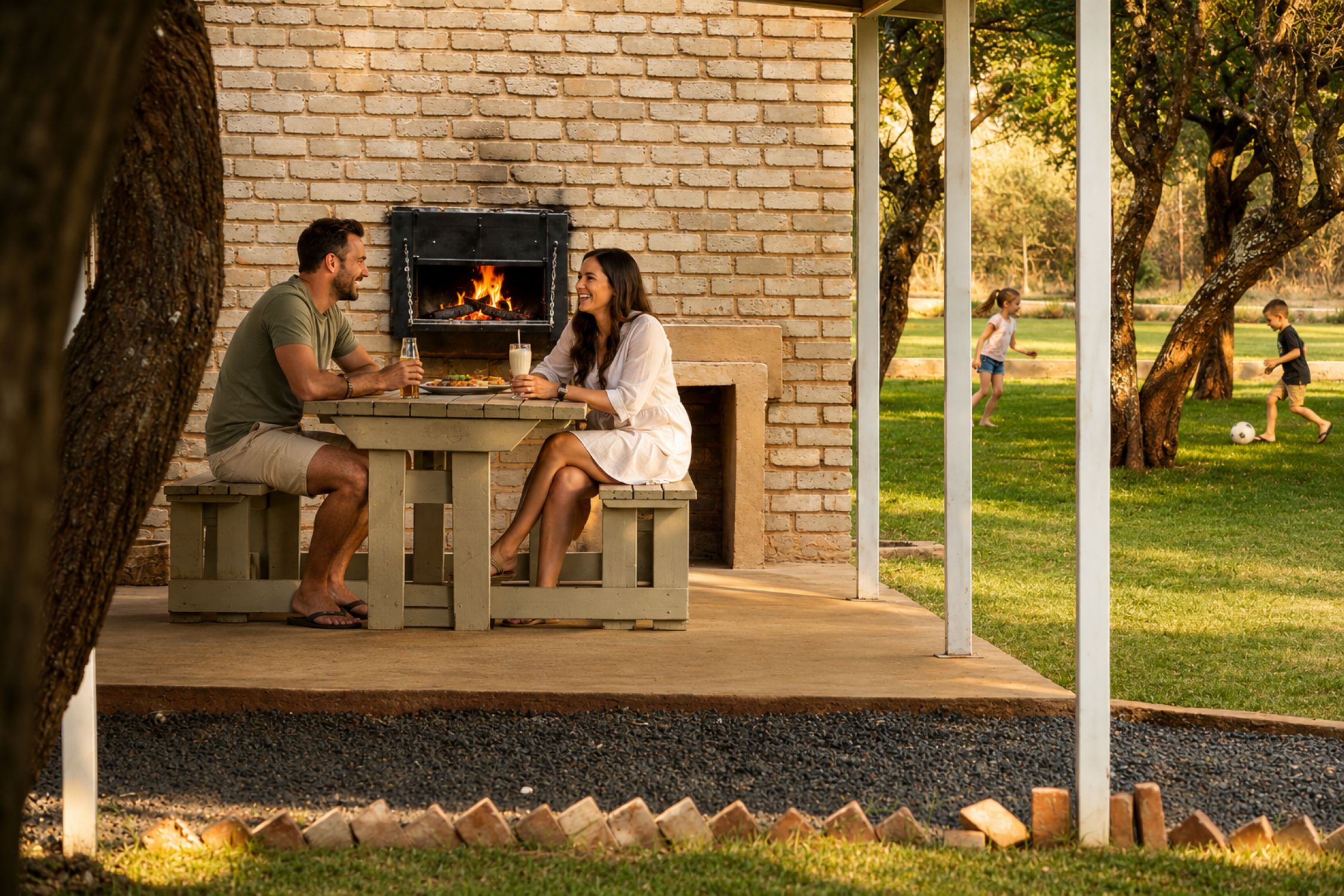 Self-catering chalet braai lifestyle near Sun City at Sundown Country Estate
